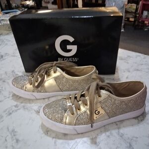 GUESS Women's Sparkling Gold Sneakers